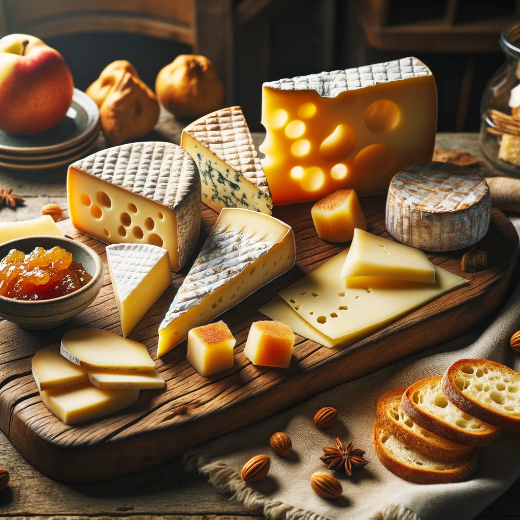 bandeja gourmet Europa, seleccion de quesos
Queso emmenthal Suizo.
Queso Gruyere Suizo.
Queso Fol Epi Francés.
Queso Comté Francés
Queso Parmesano Italiano.