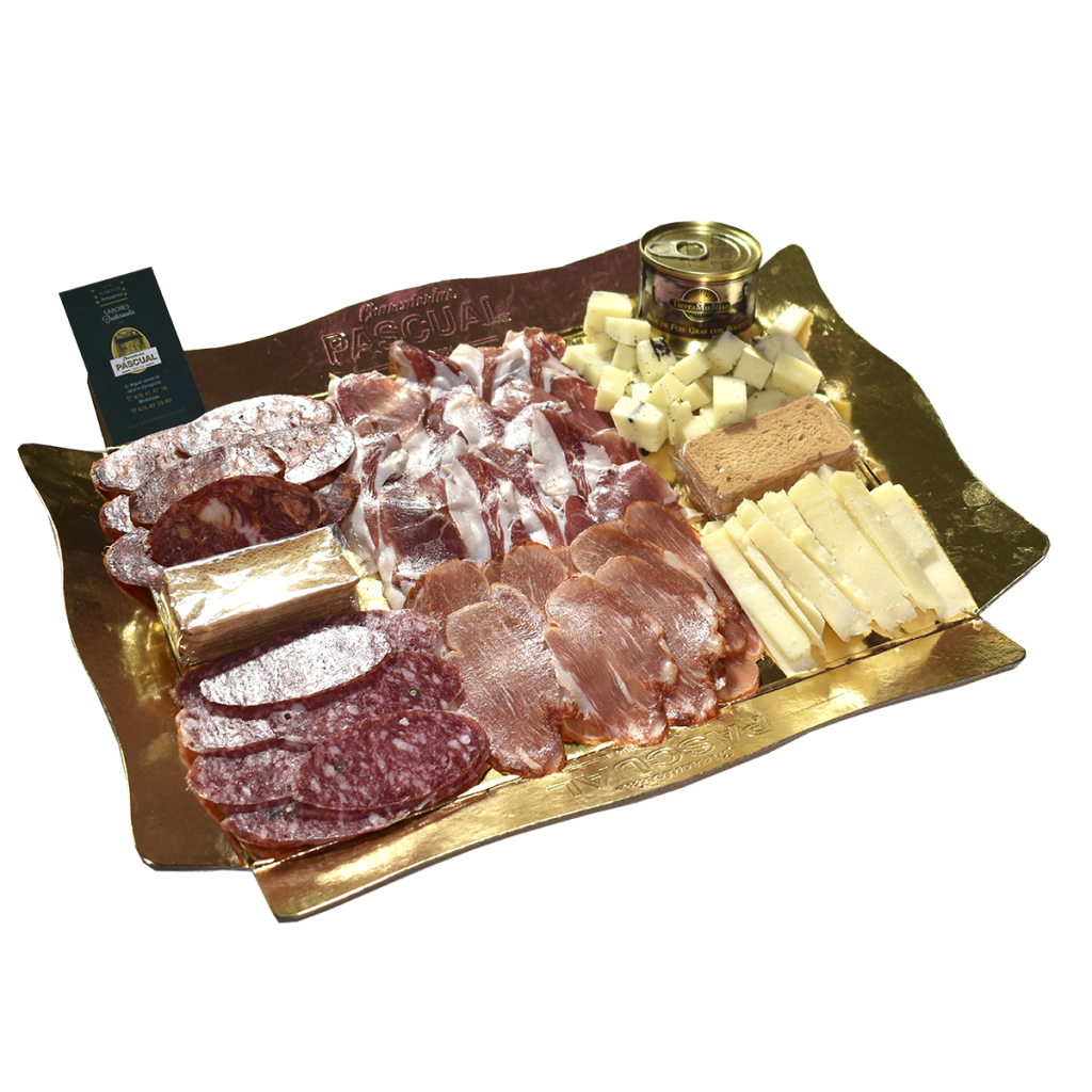 Bandeja gourmet ibérica para comprar en Zaragoza con selección de ibéricos y quesos