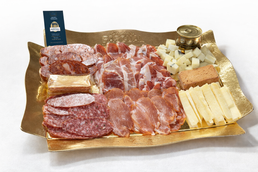 Bandeja gourmet Selección con ibéricos y quesos, ideal para regalar y compartir